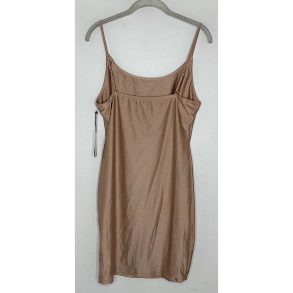 Iris Rose Gold Stretch Tank Spaghetti Straps Stretch Mini Dress Sz XL NEW - Picture 8 of 8